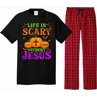 Life Is Scary Without Jesus Christian Halloween Gift Pajama Set