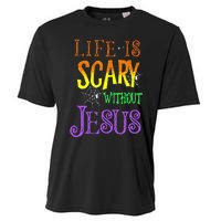 Life Is Scary Without Jesus Halloween Costume Cooling Performance Crew T-Shirt