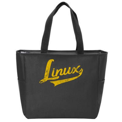Linux It Systems Engineer Nerd Geek Throwback Zip Tote Bag