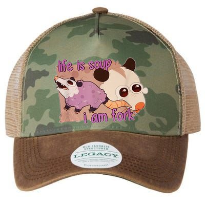 Life Is Soup I Am Fork Legacy Tie Dye Trucker Hat
