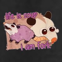 Life Is Soup I Am Fork Garment-Dyed Fleece Hoodie