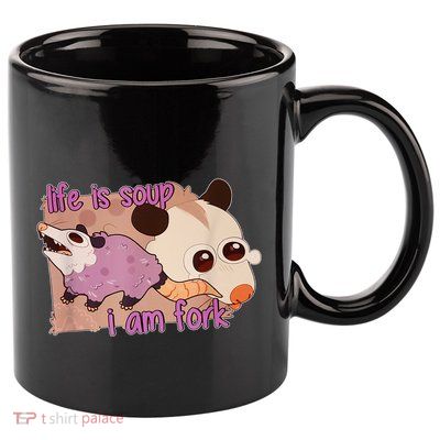 Life Is Soup I Am Fork 11oz C Handle Ceramic Mug