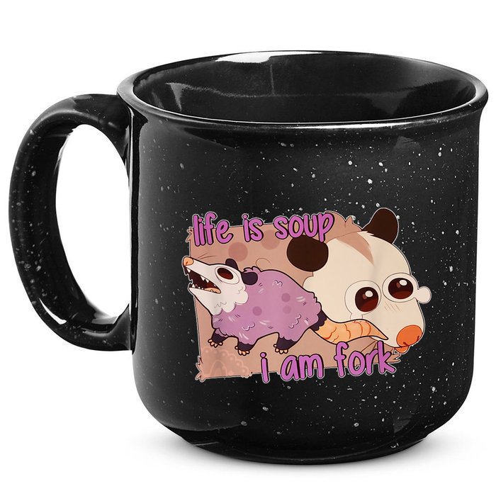 Life Is Soup I Am Fork 15oz Campfire Ceramic Mug