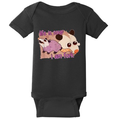 Life Is Soup I Am Fork Baby Bodysuit