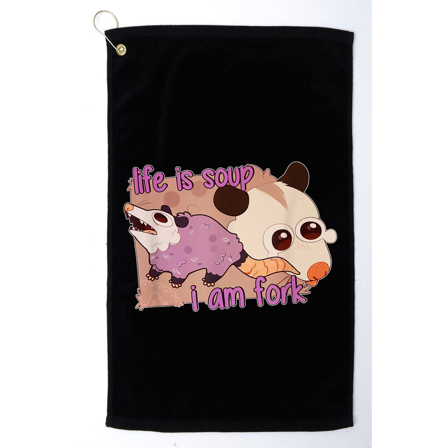 Life Is Soup I Am Fork Golf Towel