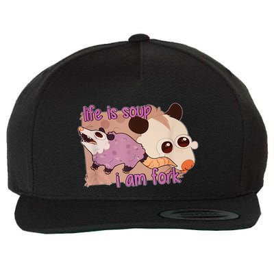 Life Is Soup I Am Fork Wool Snapback Cap