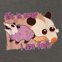 Life Is Soup I Am Fork Cotton Canvas Backpack