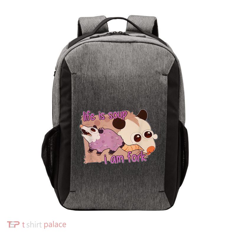 Life Is Soup I Am Fork Vector Backpack