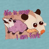 Life Is Soup I Am Fork Sueded Cloud Jersey T-Shirt