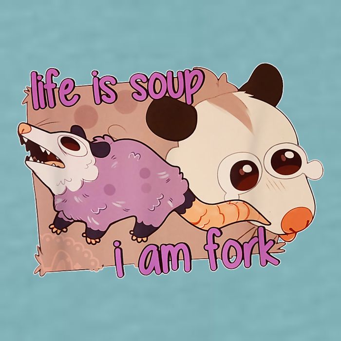 Life Is Soup I Am Fork Sueded Cloud Jersey T-Shirt