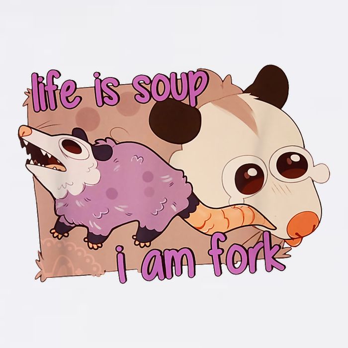 Life Is Soup I Am Fork Garment-Dyed Sweatshirt