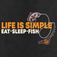 Life Is Simple Eat Sleep Fish Fisher Theme S Cool Gift Adult Drive Performance Visor