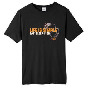 Life Is Simple Eat Sleep Fish Fisher Theme S Cool Gift Tall Fusion ChromaSoft Performance T-Shirt