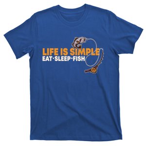 Life Is Simple Eat Sleep Fish Fisher Theme S Cool Gift T-Shirt