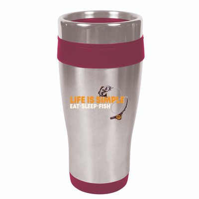 Life Is Simple Eat Sleep Fish Fisher Theme S Cool Gift 16oz Travel Tumbler