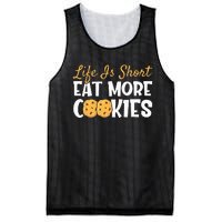 Life Is Short Eat More Cookies Baking Chocolate Cookie Mesh Reversible Basketball Jersey Tank