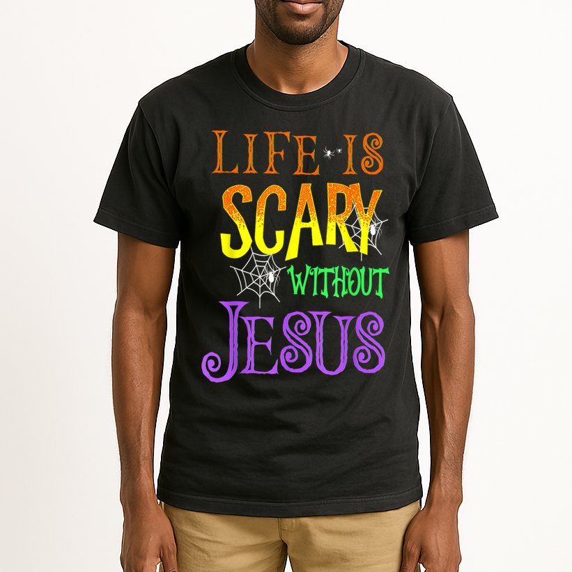 Life Is Scary Without Jesus Halloween Costume Tall T-Shirt