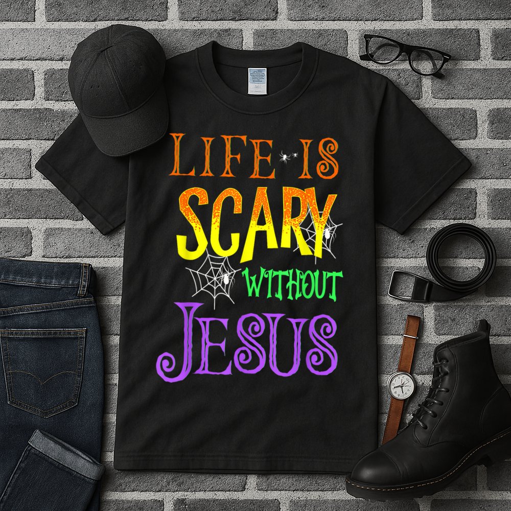 Life Is Scary Without Jesus Halloween Costume Tall T-Shirt