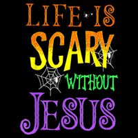 Life Is Scary Without Jesus Halloween Costume Impact Tech Backpack