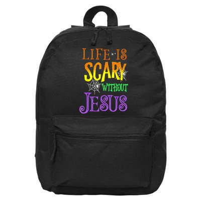 Life Is Scary Without Jesus Halloween Costume 16 in Basic Backpack