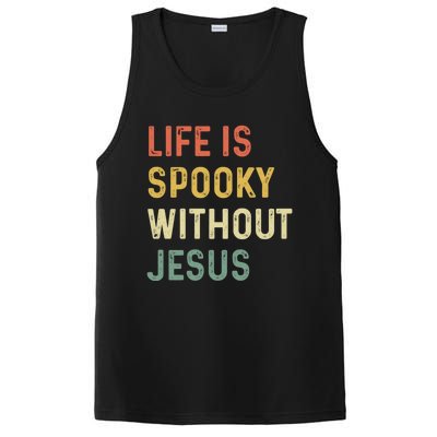 Life Is Spooky Without Jesus Christian Religious Halloween Cool Gift PosiCharge Competitor Tank