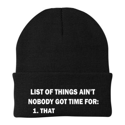 List of things Ain't nobody got time for: 1. That Beanie