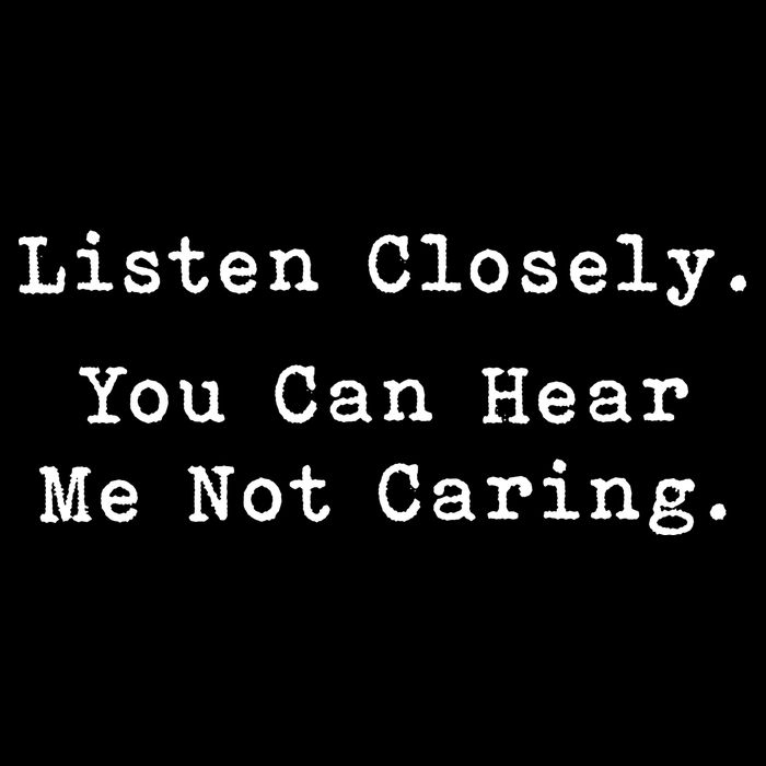 Listen Closely You Can Hear Me Not Caring Women's Crop Top Tee