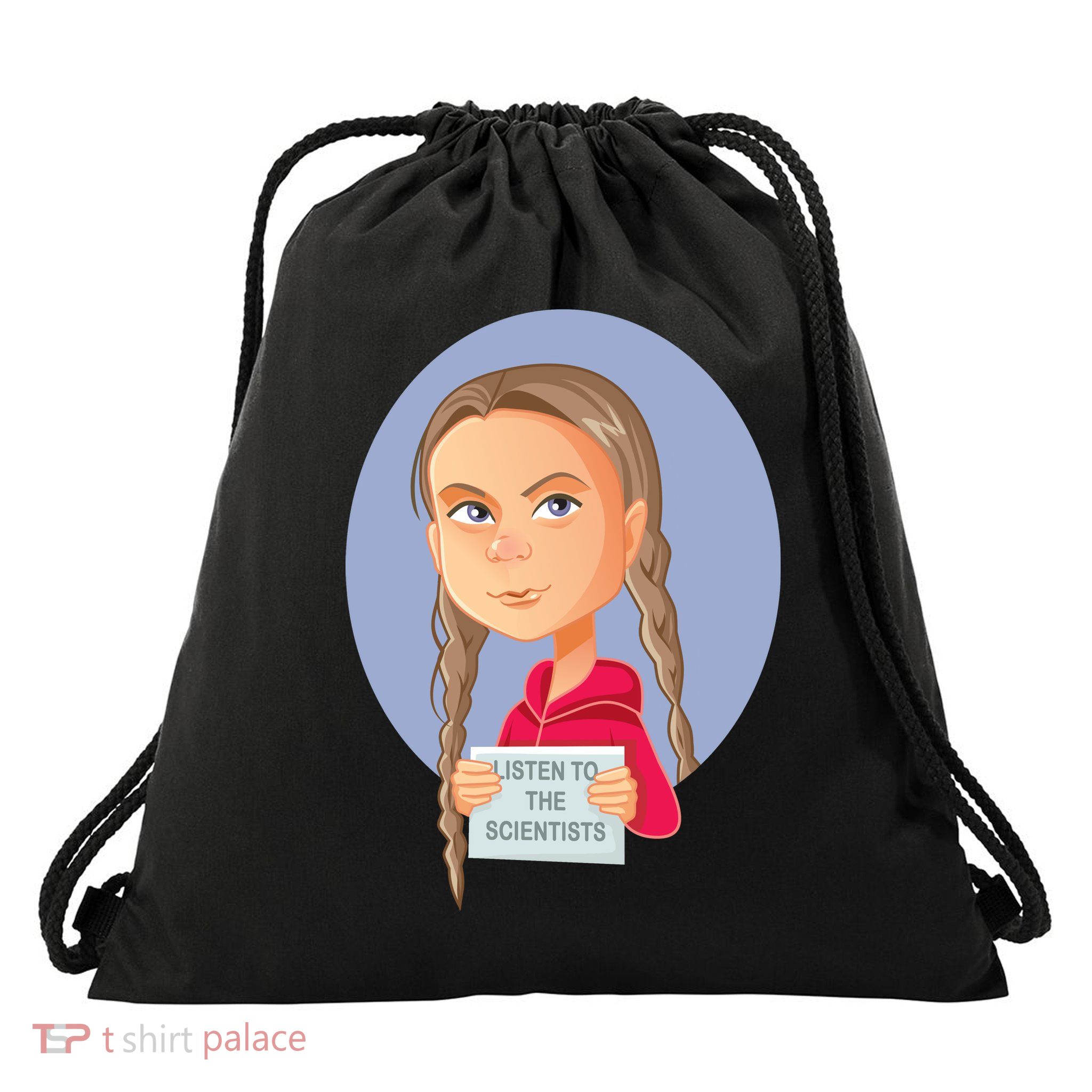 Listen To The Scientists Drawstring Bag