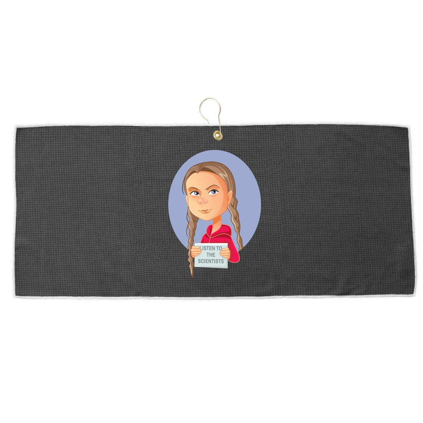 Listen To The Scientists Large Microfiber Waffle Golf Towel