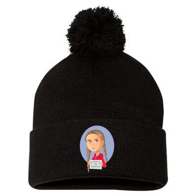 Listen To The Scientists Pom Pom 12in Knit Beanie