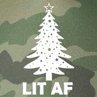 Lit AF Christmas Tree Legacy Tie Dye Trucker Hat