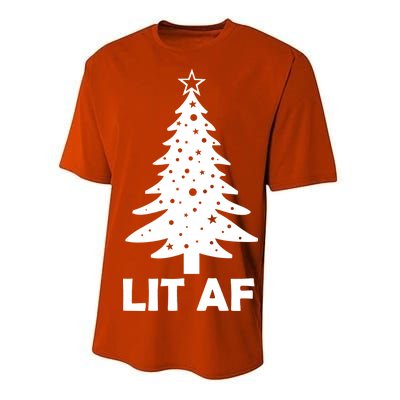 Lit AF Christmas Tree Performance Sprint T-Shirt