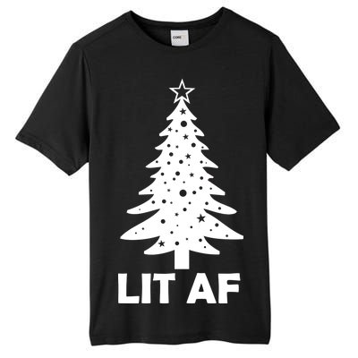 Lit AF Christmas Tree Tall Fusion ChromaSoft Performance T-Shirt