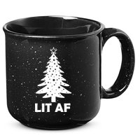 Lit AF Christmas Tree 15oz Campfire Ceramic Mug