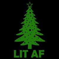 Lit AF Christmas Tree 16oz Travel Tumbler