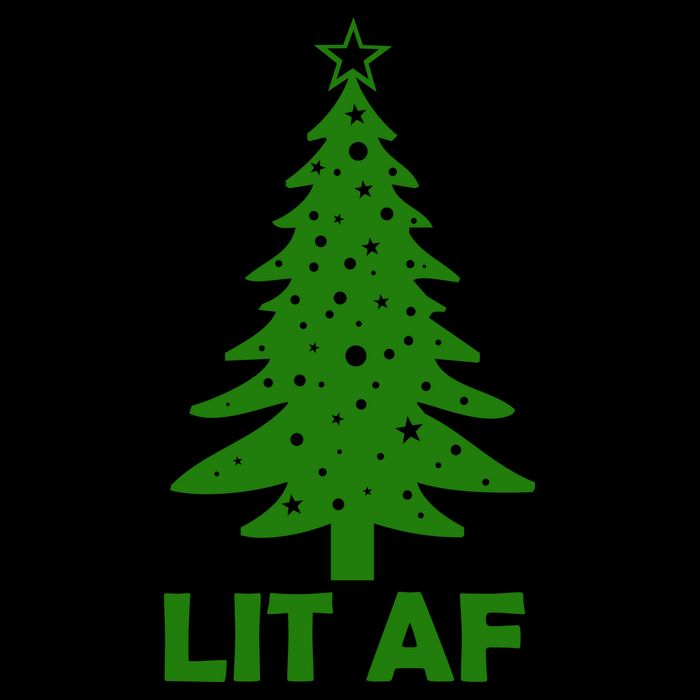 Lit AF Christmas Tree 16oz Travel Tumbler