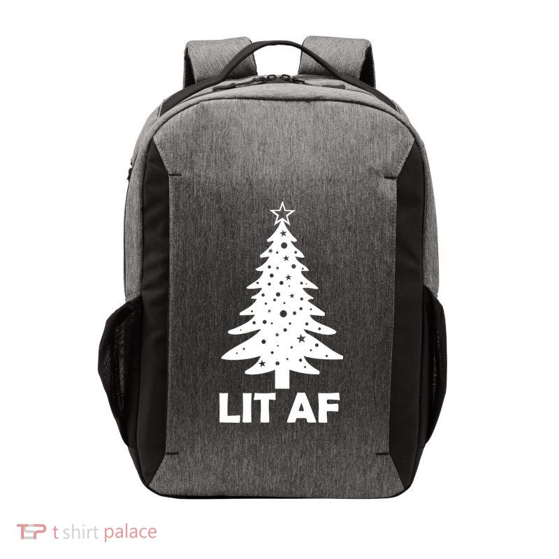 Lit AF Christmas Tree Vector Backpack