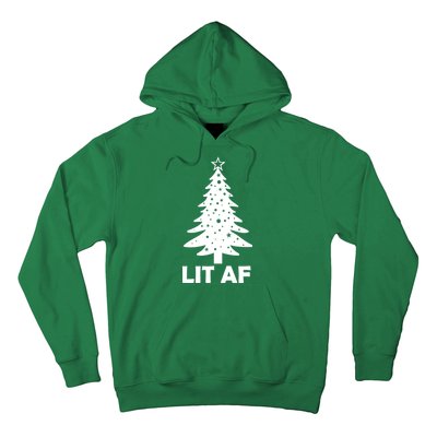 Lit AF Christmas Tree Hoodie