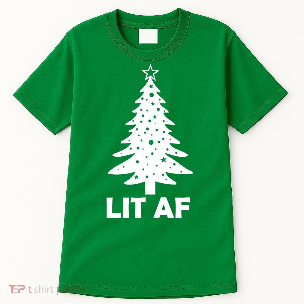 Lit AF Christmas Tree Tall T-Shirt