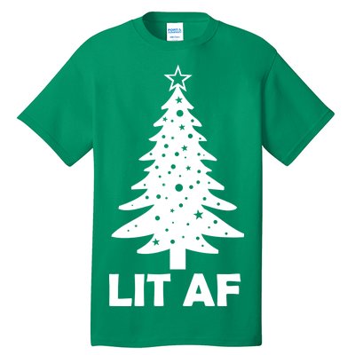 Lit AF Christmas Tree Tall T-Shirt