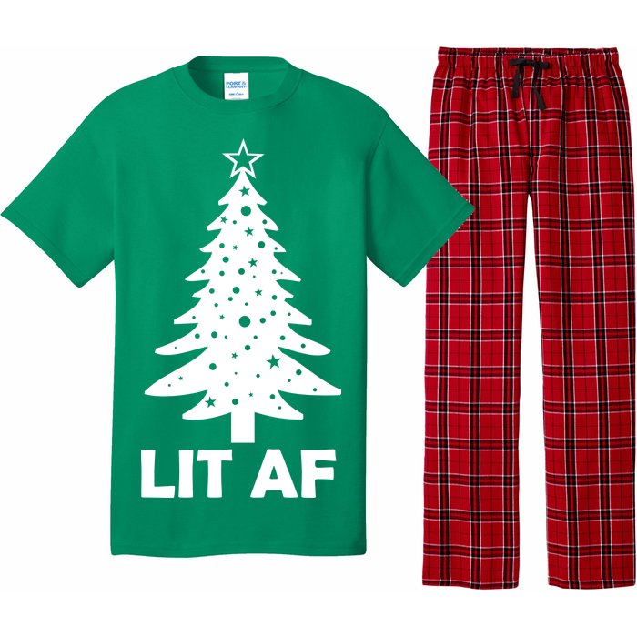 Lit AF Christmas Tree Pajama Set