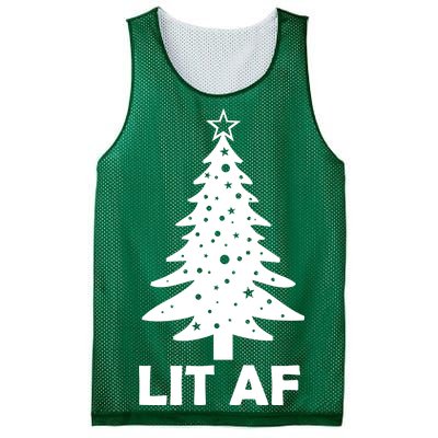 Lit AF Christmas Tree Mesh Reversible Basketball Jersey Tank