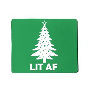 Lit AF Christmas Tree Mousepad