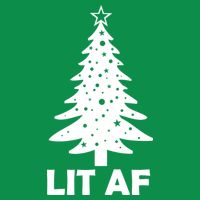 Lit AF Christmas Tree Baby Bodysuit