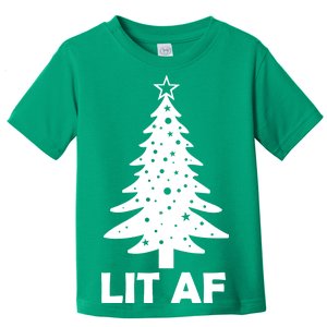 Lit AF Christmas Tree Toddler T-Shirt