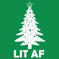 Lit AF Christmas Tree Toddler T-Shirt