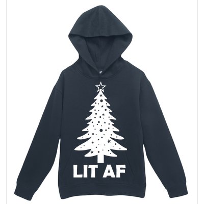 Lit AF Christmas Tree Urban Pullover Hoodie