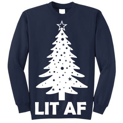 Lit AF Christmas Tree Tall Sweatshirt