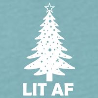 Lit AF Christmas Tree Sueded Cloud Jersey T-Shirt