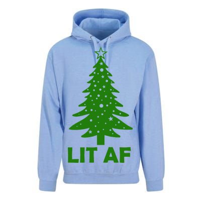 Lit AF Christmas Tree Unisex Surf Hoodie